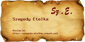 Szegedy Etelka névjegykártya