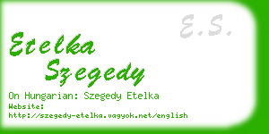 etelka szegedy business card